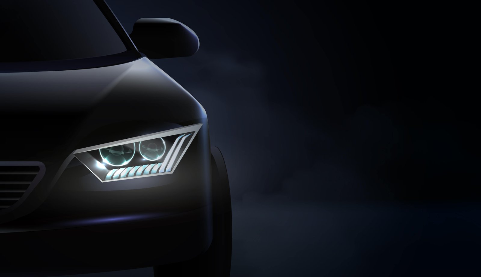Prednja svjetla i detalj modernog automobila